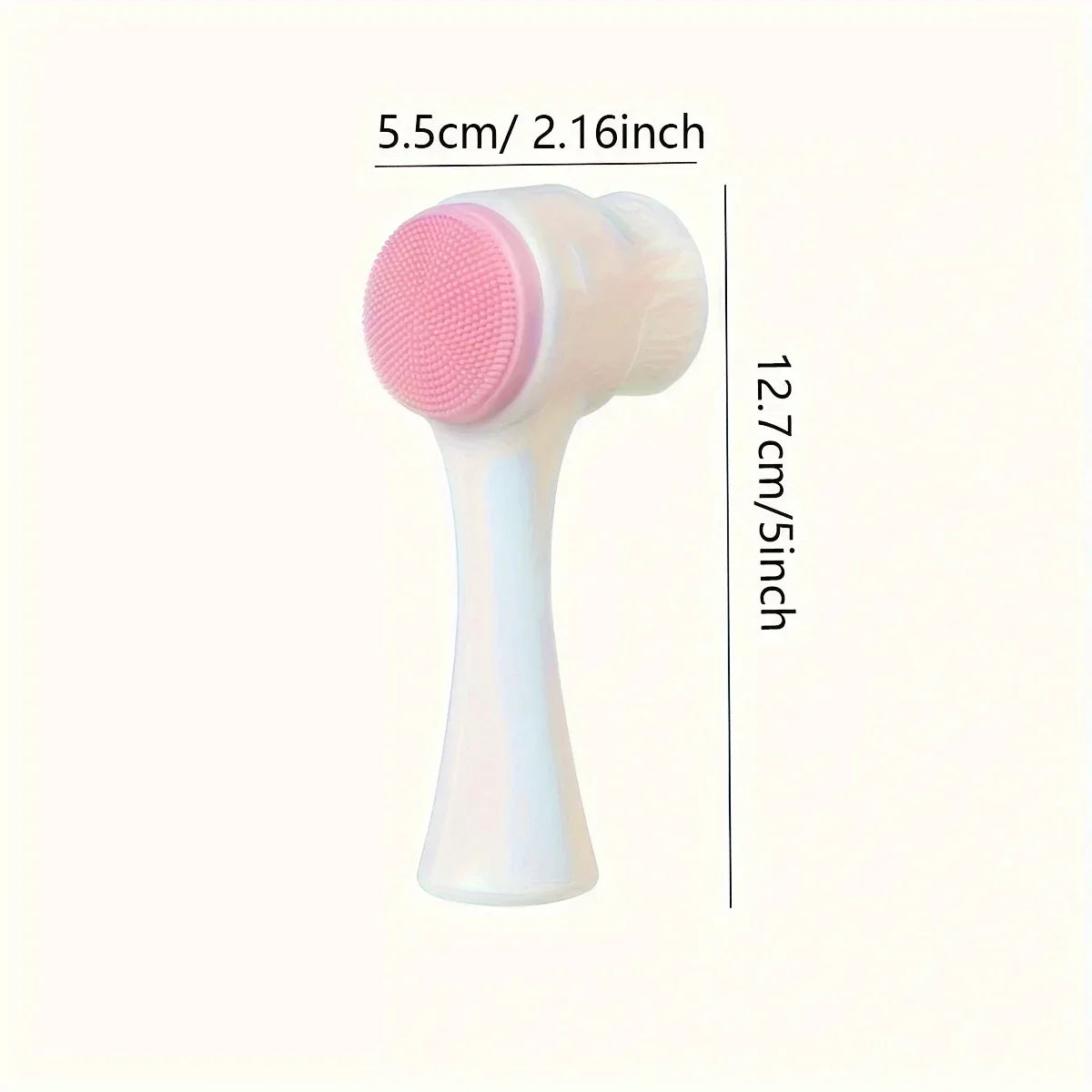 Dual silicon facial cleanser