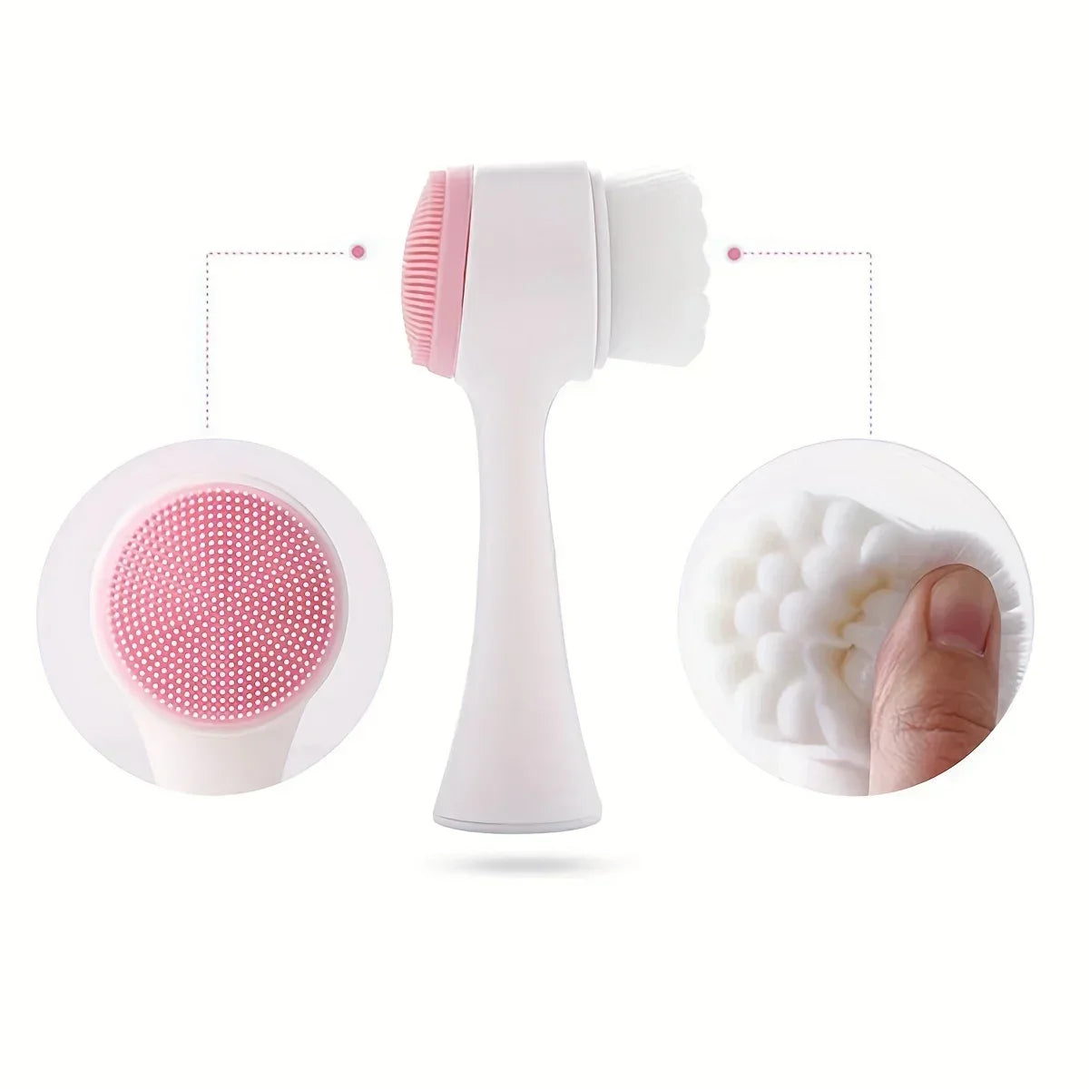 Dual silicon facial cleanser