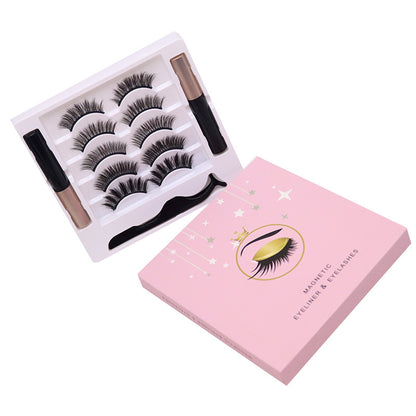 Magnetic eyelashes and eyeliner set for natural lash extensions