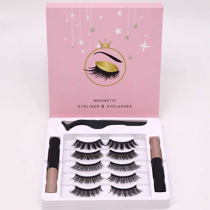 Magnetic eyelashes and eyeliner set for natural lash extensions