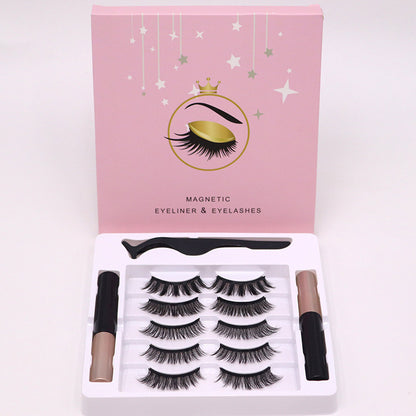 Magnetic eyelashes and eyeliner set for natural lash extensions