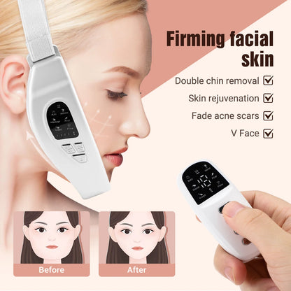 Electric face lifting device for at-home facial toning and skin rejuvenation