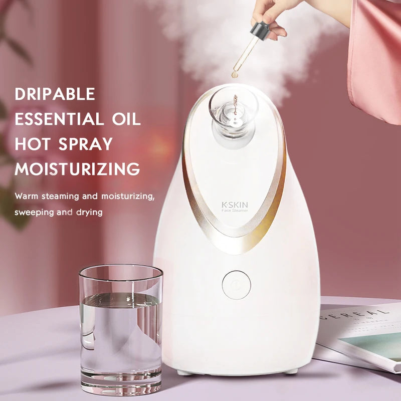 Facial nano steamer for deep hydration and pore cleansing