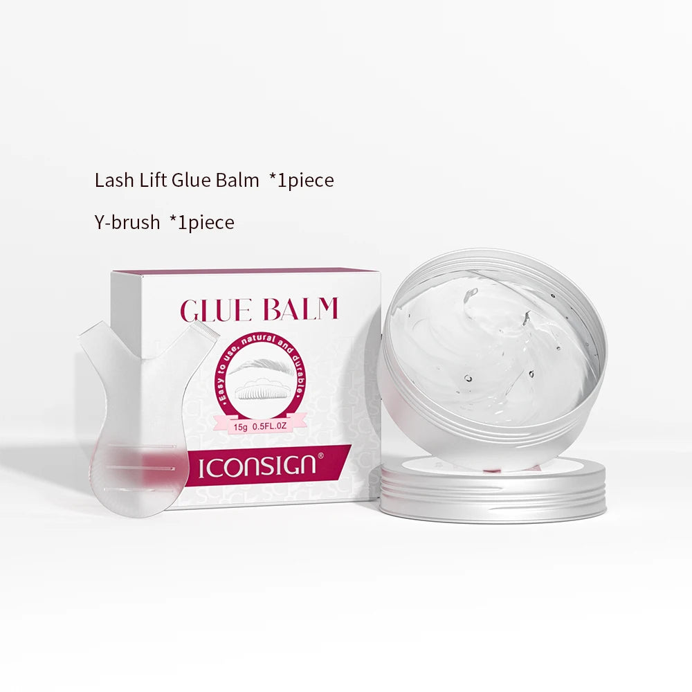 Professional lash lift glue balm with mess-free application, ideal for lash extension supplies