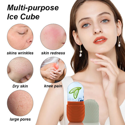 Cooling facial massager tool for lymphatic drainage and glow