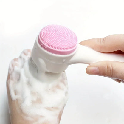 Dual silicon facial cleanser